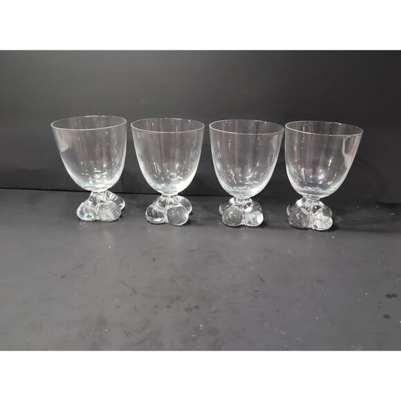 Tiffin Franciscan Water Goblets Set,‎ Du Jour Pattern, Set Of 4, Wine Glasses - Picture 1 of 9